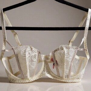 Agent Provocateur Rozlyn Balconette Underwired Bra – White, 34DD
